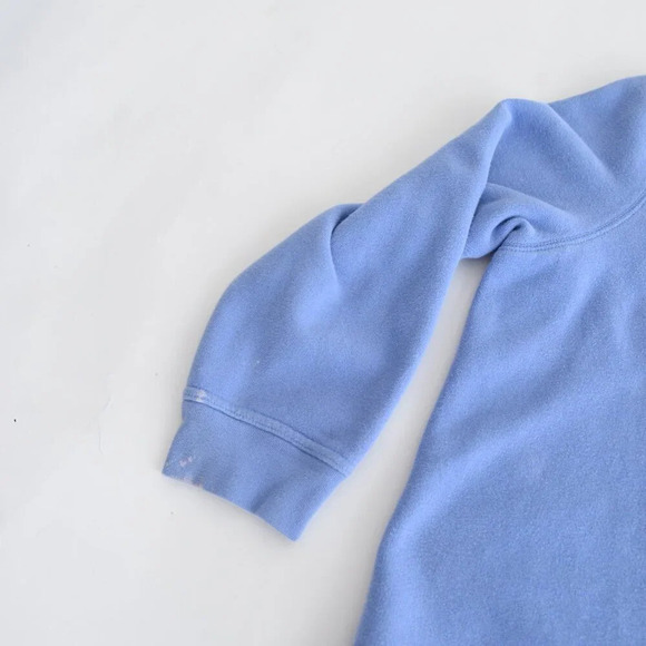 Vintage  Basic Editions Blue Embroidered Floral Christmas Crewneck Sweater M - Picture 8 of 12